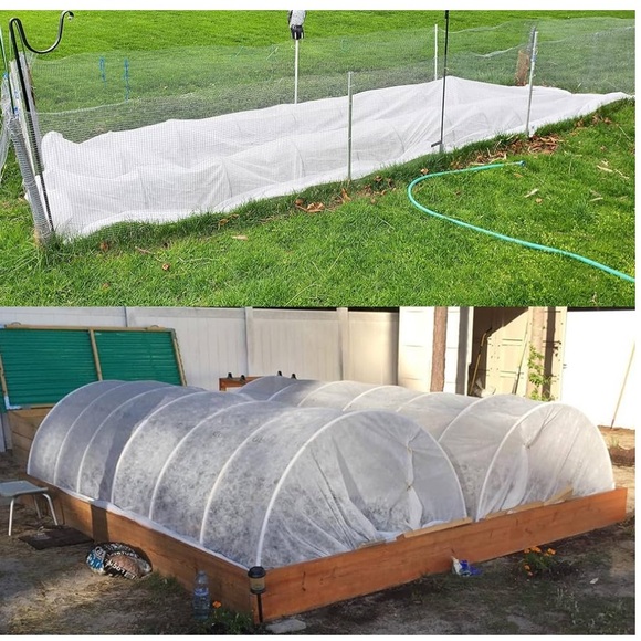 CJGQ (x2) 10’x30’ Polypropylene Plant Cover Blankets, Winter Protection Anti Bug - Picture 6 of 9